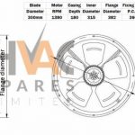Duct Fan, Cased Axial Fan, Kitchen Extract, Extractor 300mm, 12" 4 Pole 3ph - Image 2