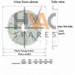 Generic 250mm Plate Mounted Fan 2 pole 230v Style 2 Sucker - Image 3