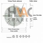 3ph Generic 450mm Axial Plate Fan 4 pole Style 2 Sucker - Image 3