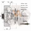Blast freezer axial fan, 10" inch 250mm l 230v Blowing 4 Pole Single Phase - Image 2