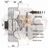 Generic 12.5"inch 230v 315mm Sucker Cage/Guard Mounted Axial Fan 4 Pole Sucking Single Phase - Image 2