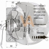 Generic 12" inch 300mm Cage/Guard Mounted Axial Three Phase 3ph Y Blowing 2 pole c/w flying lead - Image 2