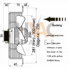 Generic 10" inch 250mm Cage/Guard Mount Axial Three phase 3ph Y Sucking 4 pole - Image 2